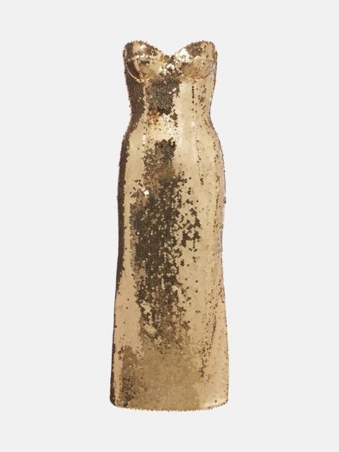 Dolce & Gabbana Sequined bustier dress