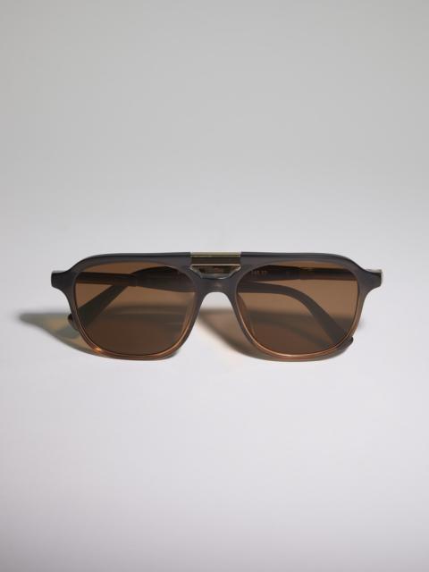 Sartorial Sunset acetate sunglasses with polarized lenses