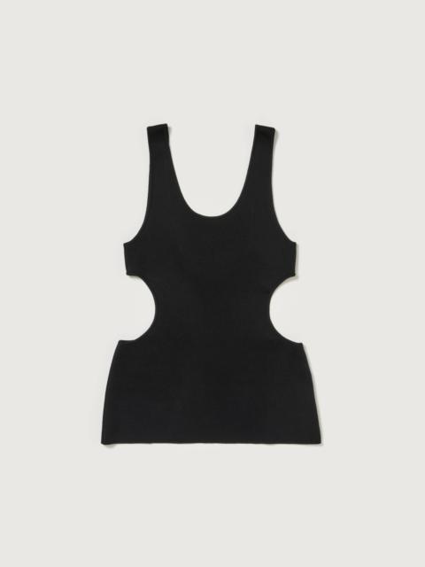 AURALEE DOUBLE FACED SILK COTTON KNIT LONG TANK