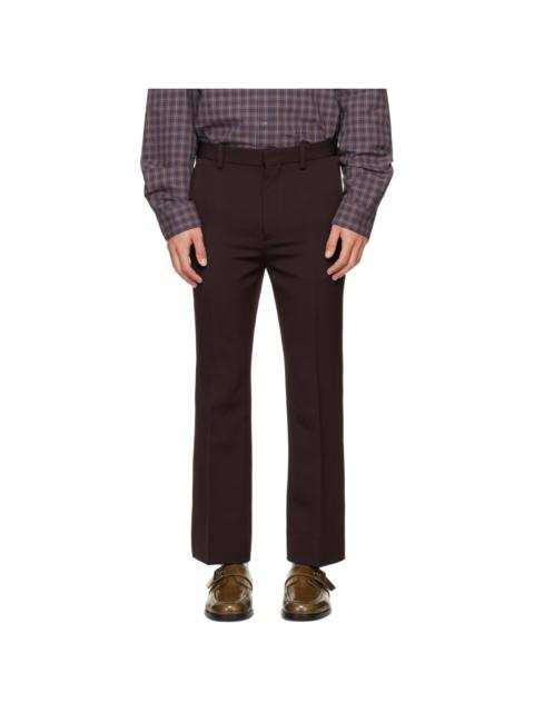 Marni Brown Regimental Wool Trousers