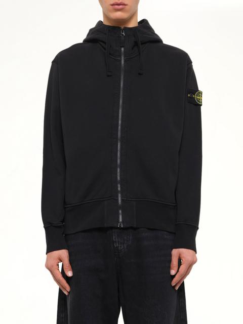 Stone Island 6100009 Organic Cotton Hoodie in Black