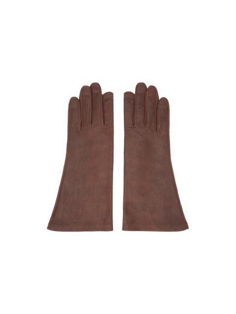 Rick Owens Brown Porterville Short Gloves