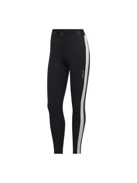 (WMNS) adidas Hyperglam Training Techfit 7/8 Leggings Asia Sizing 'Black White' HZ6955