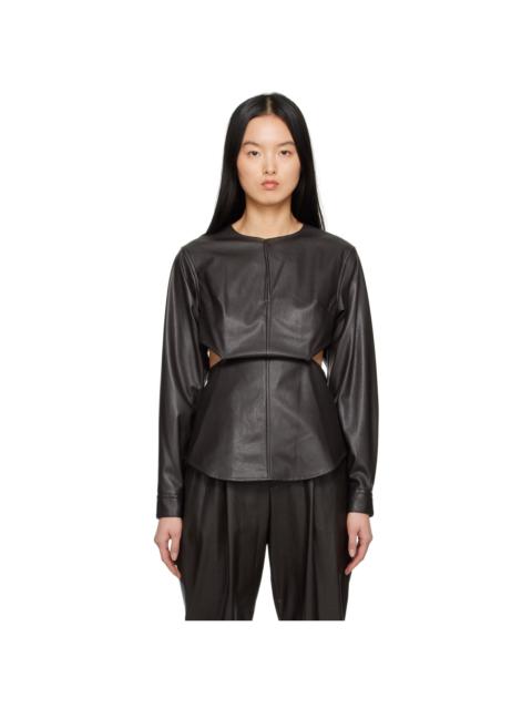 ISSEY MIYAKE cut-out long-sleeve blouse