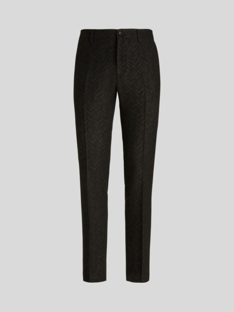 Etro TWILL PATTERN TAILORED TROUSERS