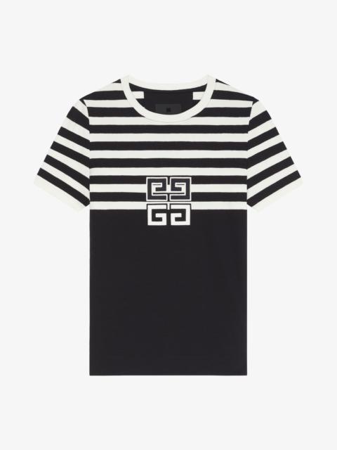 4G SLIM FIT T-SHIRT IN COTTON WITH STRIPES