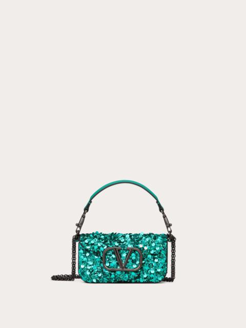 Valentino SMALL LOCÒ SHOULDER BAG WITH 3D EMBROIDERY