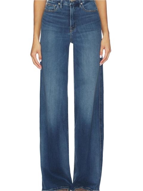 GOOD AMERICAN Soft Tech Good Skate Wide Leg Jeans