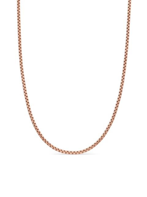 DAVID YURMAN Men's Small Box Chain Necklace in 18K Rose Gold, 2.7mm - Gold