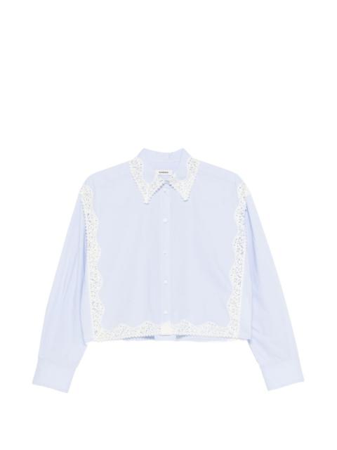 Sandro lace-trim shirt