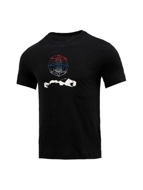 Nike Nike SS22 Logo Printing Sports Round Neck Short Sleeve Black DM2463-010