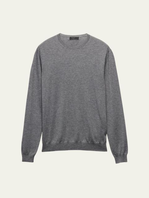 Prada Men's Silk-Cashmere Crew Sweater