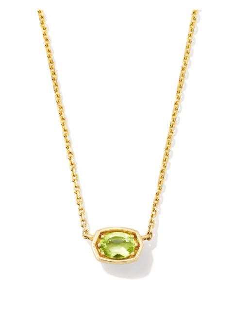 KENDRA SCOTT Marisa 14k Yellow Gold August Oval Solitaire Pendant Necklace