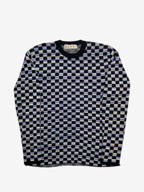Marni checkerboard-knit sweater