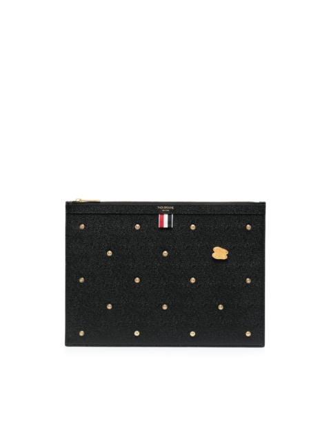 Thom Browne pebble grain leather document holder