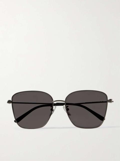 D-Frame Gunmetal-Tone Sunglasses