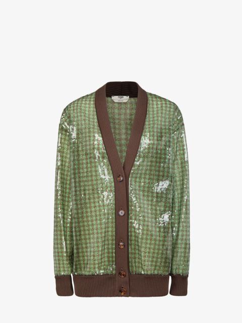 FENDI Check sequin blouson jacket