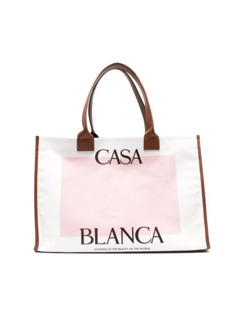 CASABLANCA logo-print tote bag