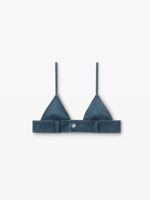 Alexander Wang Bra Top in Denim Trompe-L'oeil