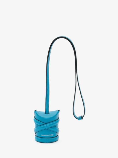 Alexander McQueen The Curve Key Holder in Cerulean