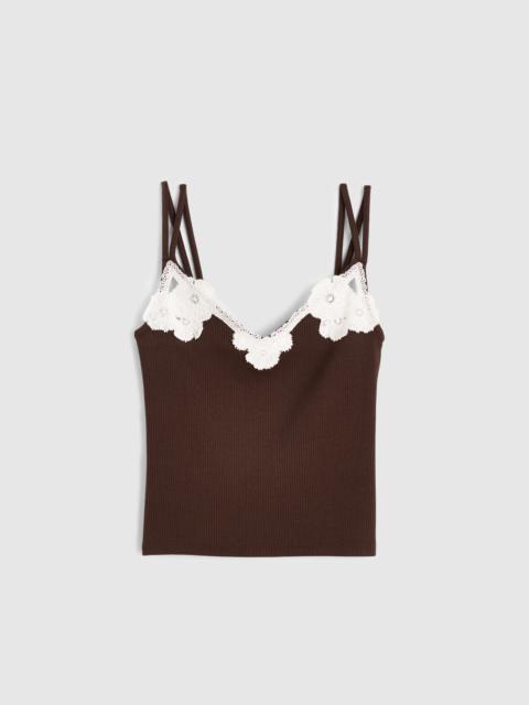 Madewell Floral-Lace V-Neck Tank