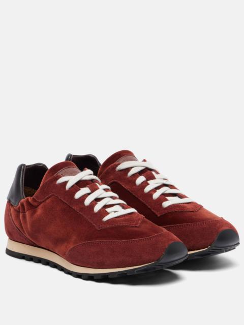 LE MONDE BÉRYL Slim Runner suede-trimmed sneakers