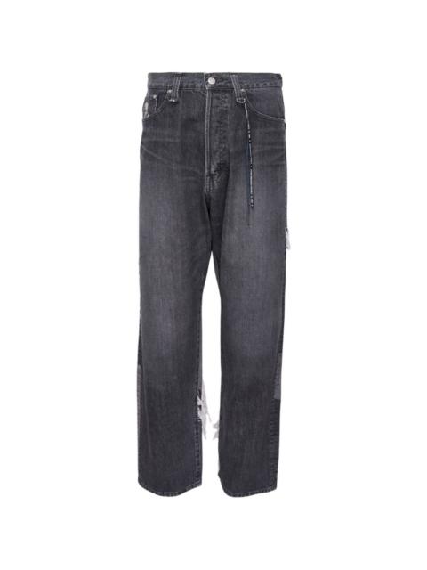 mastermind JAPAN patchwork jacquard jeans