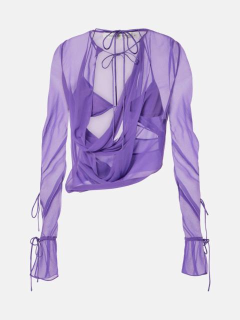 Mobius silk top