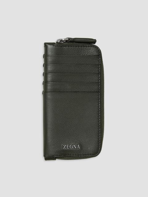ZEGNA Men's Secondskin Wallet - Dark Olive Green