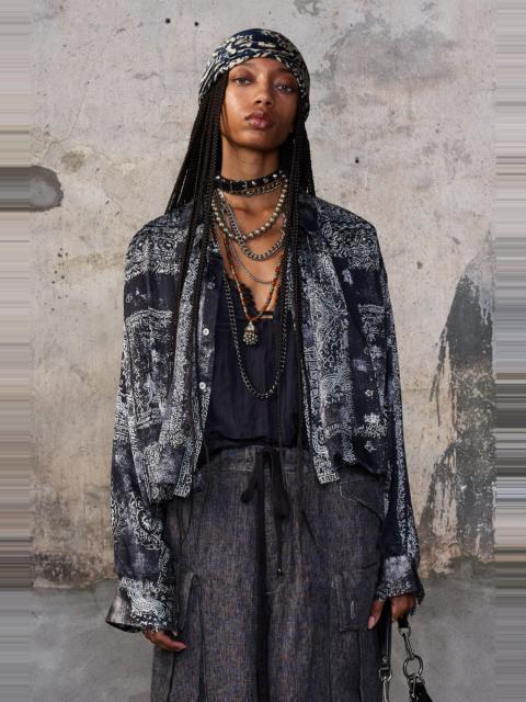 R13 BUBBLE SHIRT WITH GATHERED YOKE