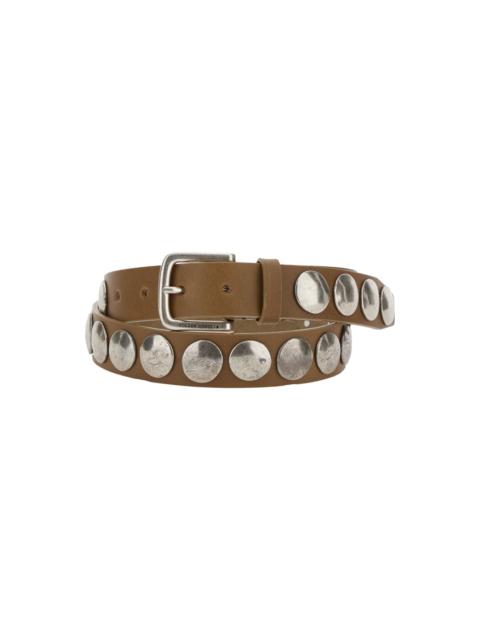 Golden Goose Black Studded Belt In Leather Man