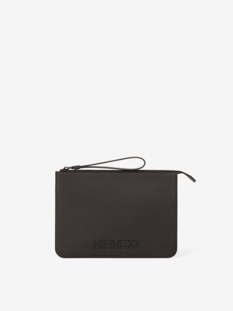 KENZO KENZO Logo leather pouch