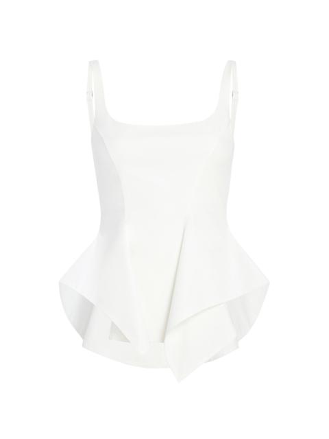 KHAITE Women's Loa Cotton Sculpted Top - Chalk