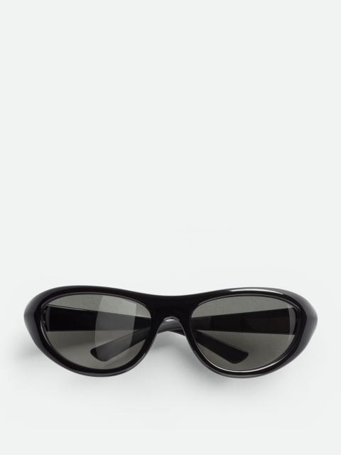 Bottega Veneta Curve Sporty Cat Eye Injected Acetate Sunglasses