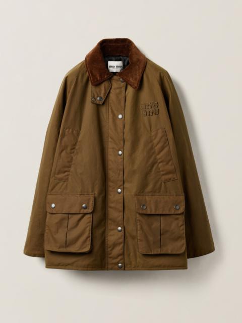 Miu Miu Waxed canvas caban