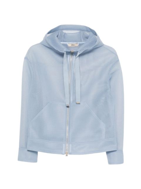 Herno hooded zip-up jacket