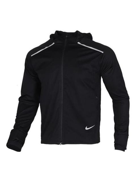 Nike Nike Shield Reflective Zipper Sports Hooded Jacket Black BV4881-010