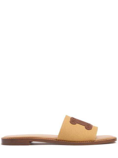 Max Mara 10mm Cotton & leather slides