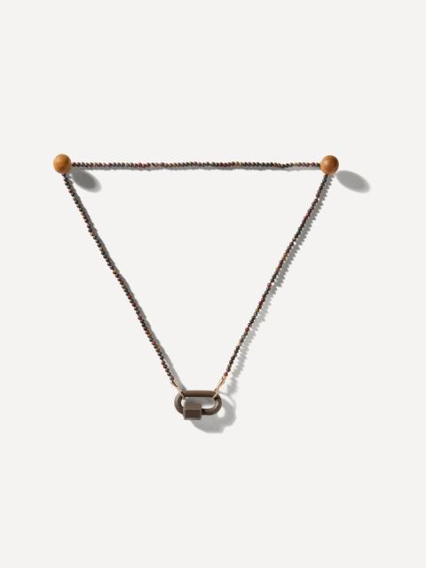 MARLA AARON 10ct Rose Gold Tone on Stone Necklace in Tiger Iron