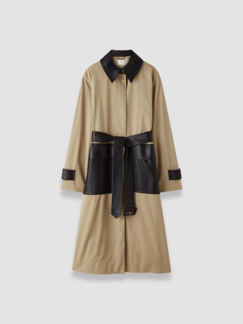 JOSEPH Zaman Cotton Leather Trench Coat