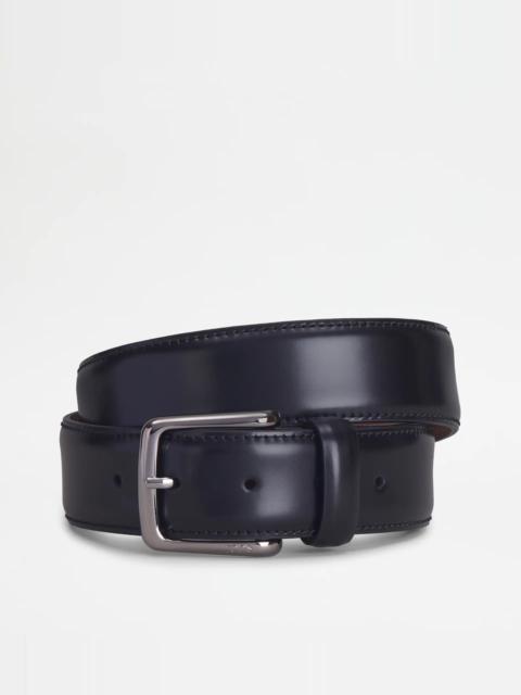 BELT IN LEATHER - BLACK