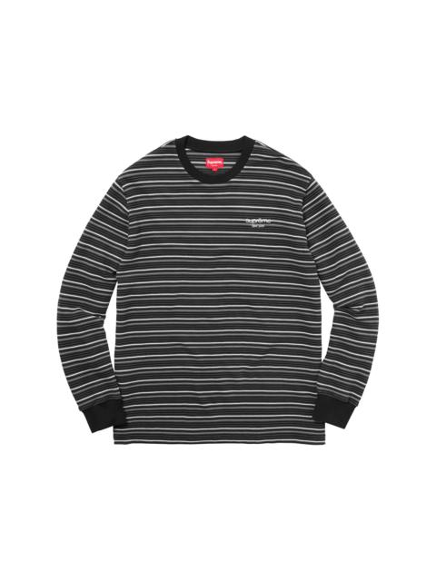 トップス Supreme Stripe Zip L/S Polo \
