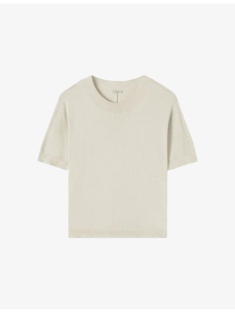 JOSEPH Jana Round-Neck Relaxed-Fit Silk Top
