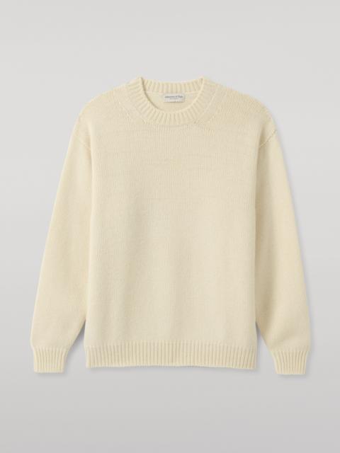 Johnstons of Elgin Murchison White Marble Cashmere & Cotton Jumper