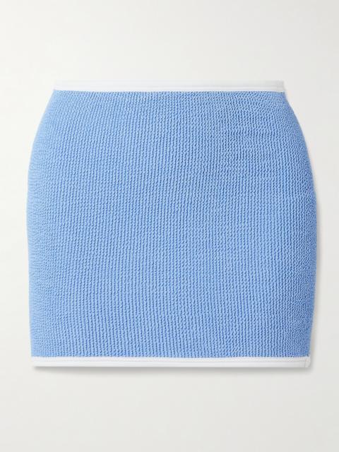 Hunza G Devyn Convertible Two-tone Original Crinkle Swim Skirt