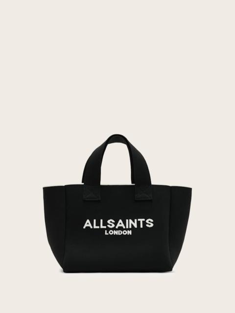 ALLSAINTS IZZY LOGO PRINT KNITTED MINI TOTE BAG