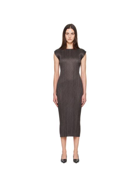 Pleats Please Issey Miyake Gray Monthly Colors June Midi Dress