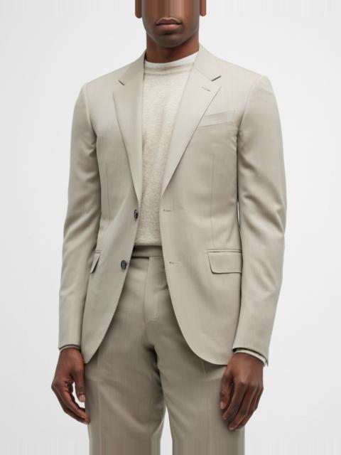 Men's Solid Wool Twill Suit