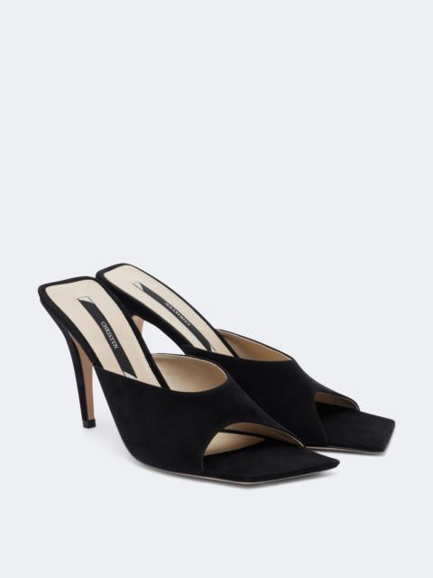 CHRISTEN Edge suede mules