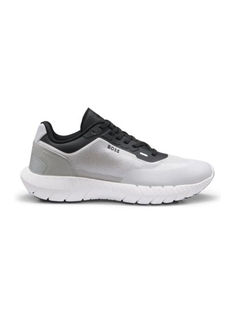 BOSS BOSS-MOTION LACE-UP SNEAKERS IN WOVEN JACQUARD